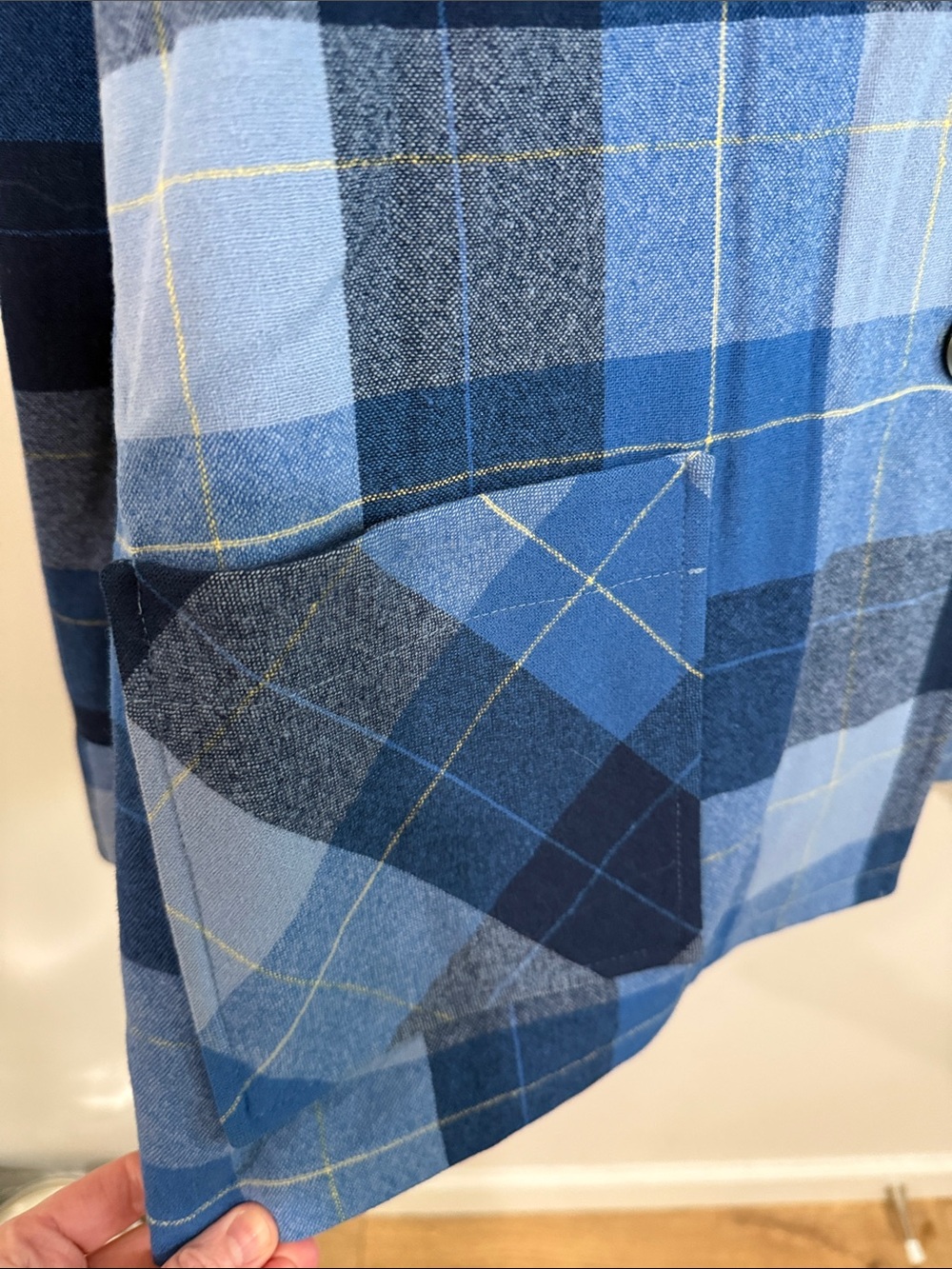 Pendleton Blue Multi-Plaid Wool Button Jacket - Picture 4 of 10